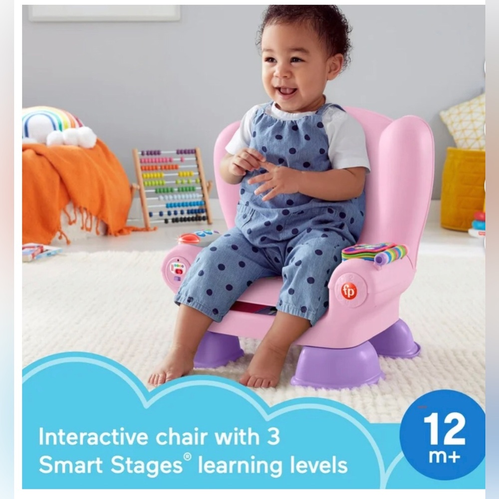 Fisher-Price Laugh & Learn Smart Stages Pink Electronic Learning Toy Chair